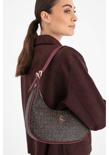 Benetton Kadın Kol Çantası Kahve-Bordo BNT1641