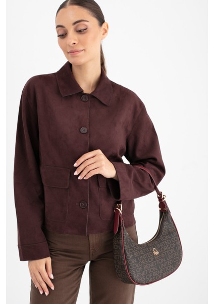 Benetton Kadın Kol Çantası Kahve-Bordo BNT1641 fiyatları
