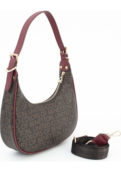 Benetton Kadın Kol Çantası Kahve-Bordo BNT1641 fırsatları