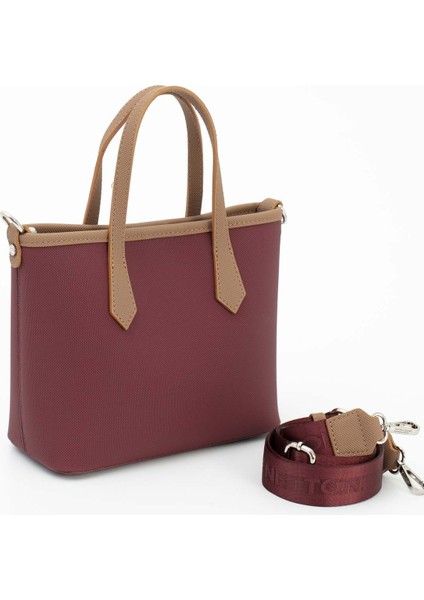 Benetton Kadın Kol Çantası Bordo - Camel BNT1654 fırsatları