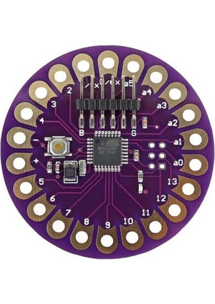 Lilypad Arduino Ana Kartı (ATMEGA328P Işlemcili)