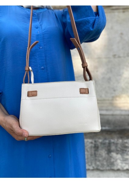 krem camel ,Kilit Detaylı, Bayan Omuz ve Çapraz Çantası modelleri