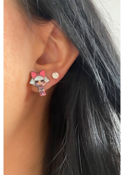 Kız Figürlü Küpe Seti