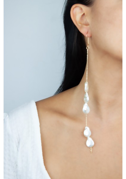 Barok Inci Sallantılı Küpe