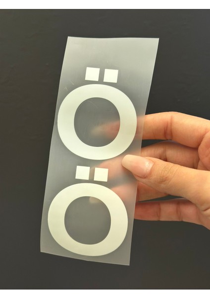 2 Li Ütü Ile Yapışan Ö Harfi Arma Transfer Baskı