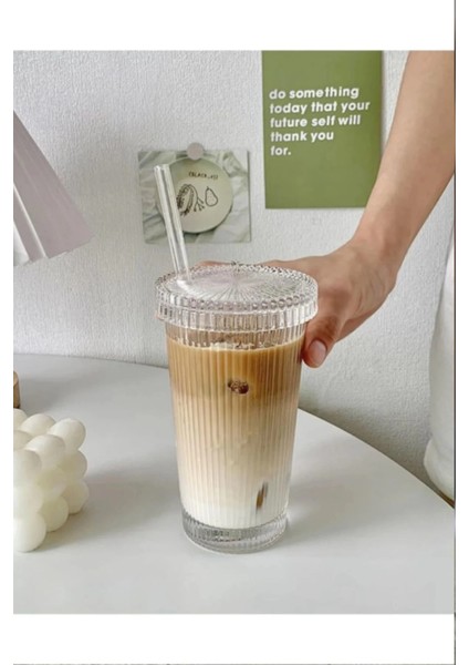 2 Adet Latte Bardağı Origami Stil Pipetli Kapaklı Bardak, Isıya Dayanıklı modelleri