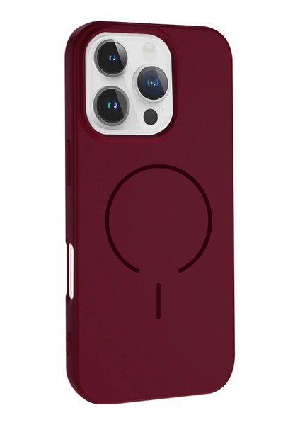 iPhone 16 Magsafe Özellikli Içi Kadife Yumuşak Aqua Silikon Kılıf