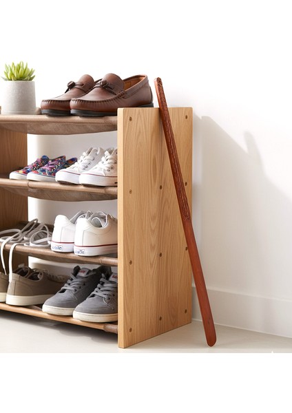 Damla Model Ceviz Ahşap El Oyması Ayakkabı Çekeceği 75 cm