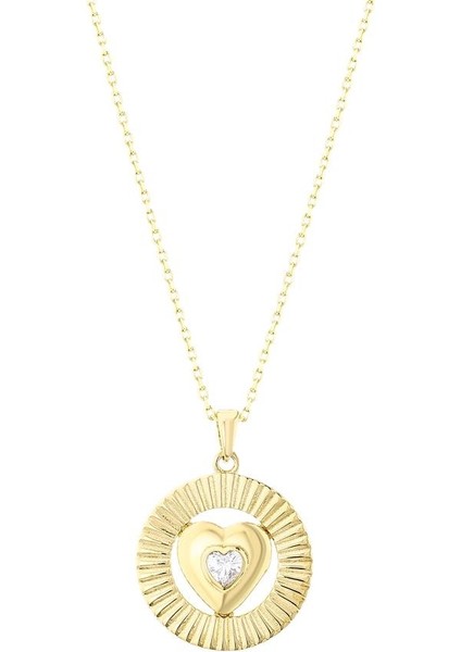 Kalp Figürlü Altın Kolye - 14K