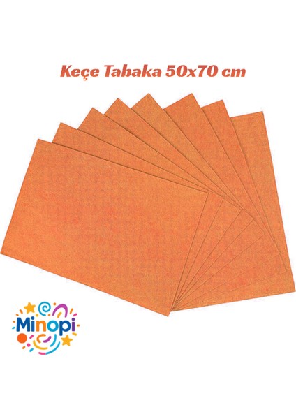 Turuncu Keçe Tabaka 10'lu Paket 50X70 cm - 1.5 mm Kalınlık