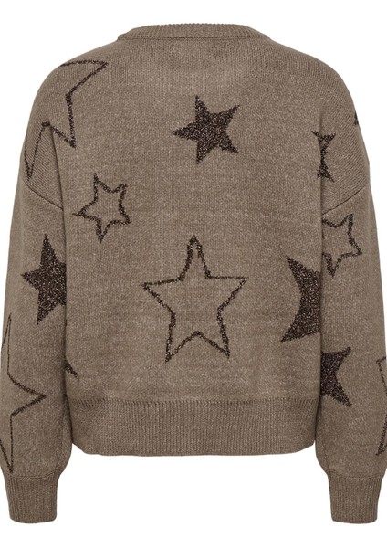 Rosie Ls O-Neck Glitter Kadın Triko Kazak – Işıltılı Bisiklet Yaka modelleri