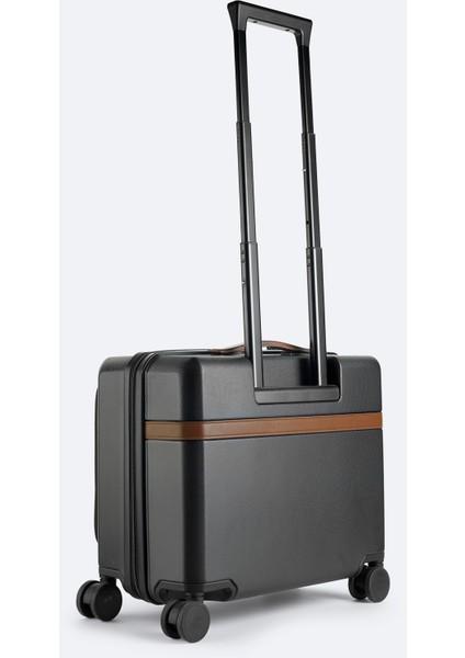 Erkek Siyah Polipropilen Kilitlenebilir Laptop Bölmeli Küçük Boy Bavul B008110