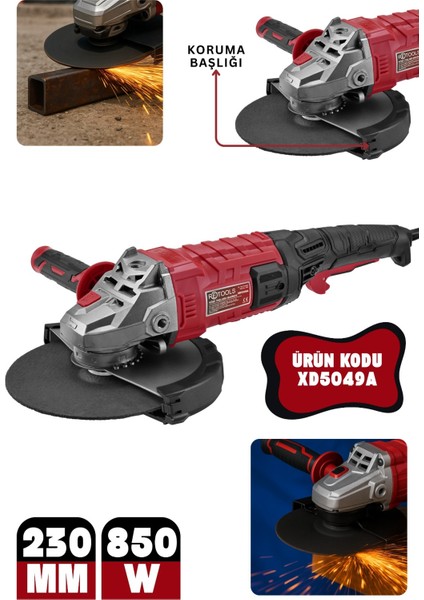 XD5049A 230 mm 850 W Avuç Taşlama (Taş Motoru)