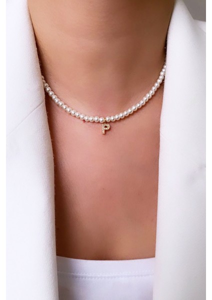 Inci Harf Kolye P Harfi