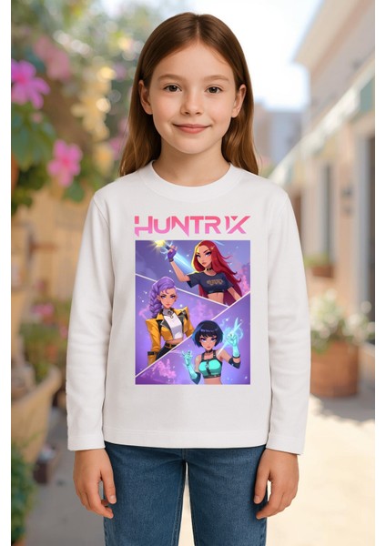 Kpop Demon Hunters Huntrix Uzun Kollu Baskılı Kız Çocuk Tişört (4-13 Yaş) fiyatları