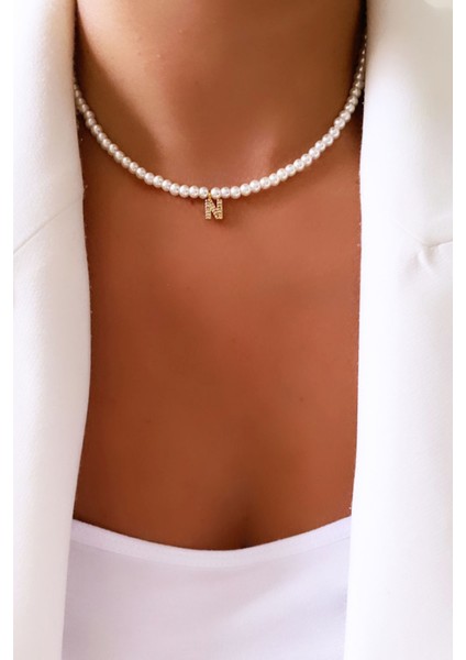 Inci Harf Kolye N Harfi