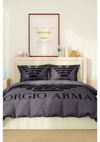 Nevresim Takımı Çift Kişilik Pamuklu Saten Kumaş 6 Parça 3D Dijital Baskı Duvet Cover Set Model No: