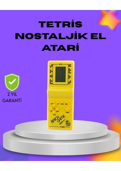 Klasik Tetris Oyunu El Konsolu – Taşınabilir Pil ile Çalışan Retro El Aterisi