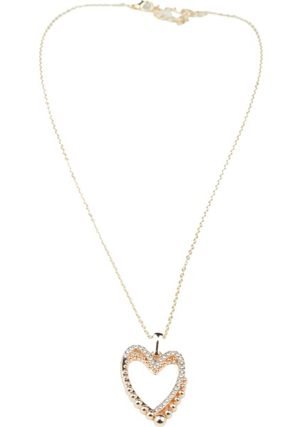 Zirkon Taşlı Kalp Uçlu Ince Zincir Gold Kolye fırsatları