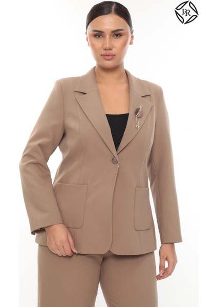 Kadın Rahat Kesim Astarlı Ceket Pantolon Takım Elbise modelleri