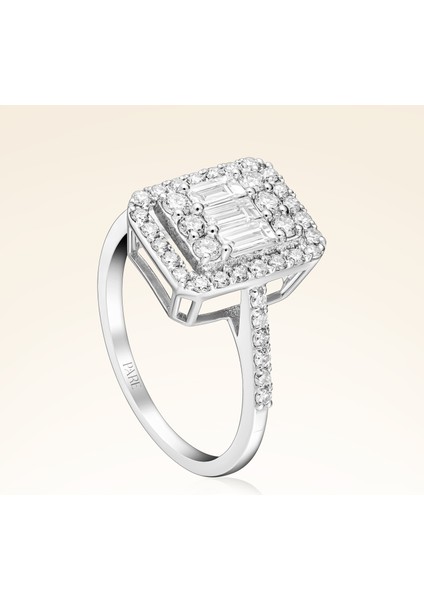 0,78 Karat Kolu Taşlı Baget Pırlanta Yüzük fiyatları