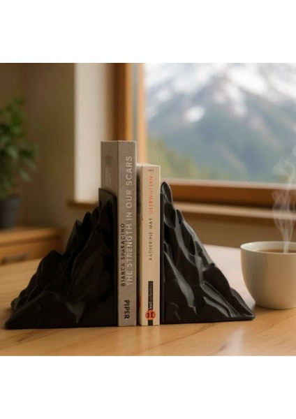 Hediyelik Siyah Kitap Desteği, Dekoratif Dağ Şeklinde Kitap Tutacağı fiyatları