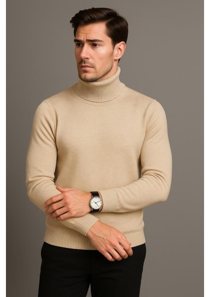 Erkek Tam Balıkçı Yaka Triko Kazak