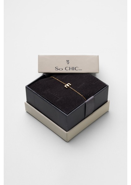 E Harfi 18 Ayar Sarı Altın Kaplama 18 cm Gümüş Bileklik indirimleri