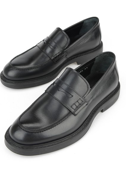 , Erkek Hakiki Deri Ayakkabı 15350Z1112 Siyah indirimleri