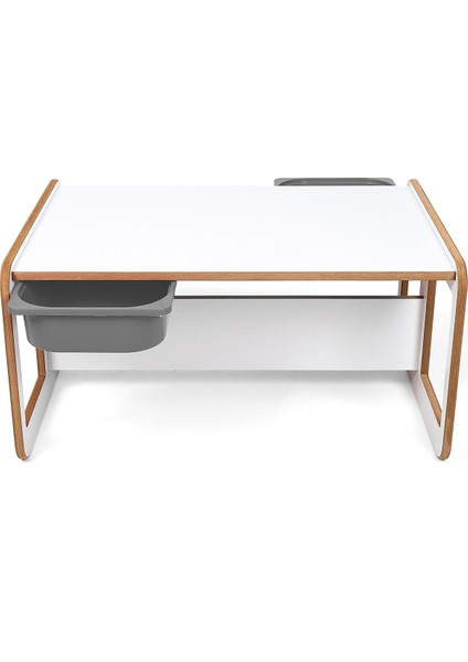 2 Kişilik Çekmeceli Oyun, Aktivite, Etkinlik Masası, Beyaz-Gri, 18MM Mdf modelleri