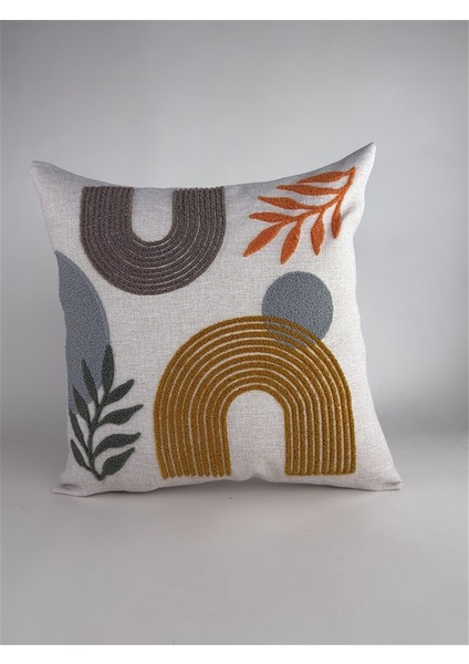 Makine Nakışlı Punch Desenli Kırlent Kılıfı PUN06– 43X43 cm