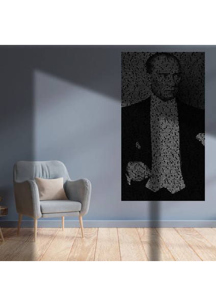 Uv Digital Baskı 4mm Kırılmaz Cam Atatürk ve Gençliğe Hitabesi Duvar Ofis ve Ev Tablosu