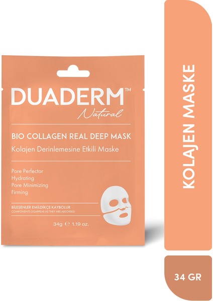 Kolajen Derinlemesine Etkili Maske 34G