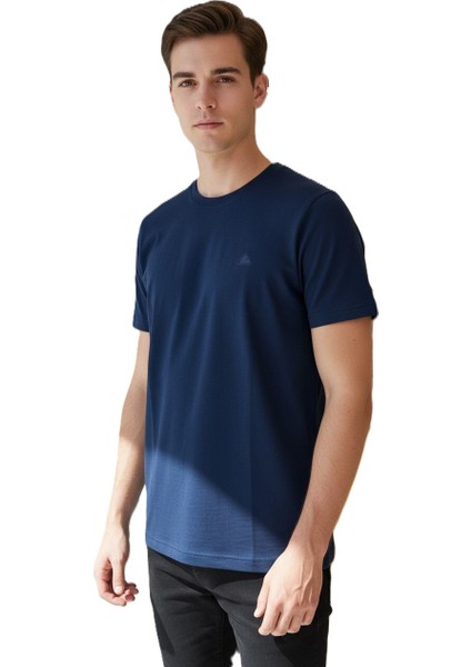 26- 4350 Süper Battal Büyük Beden Unisex Bisiklet Yaka T-Shırt