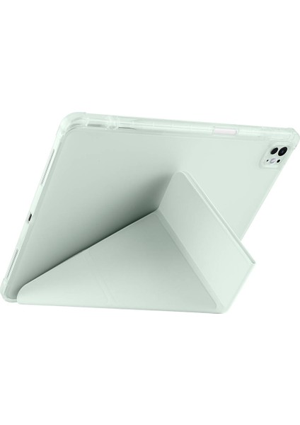 iPad Pro 13 2025 M5 Kılıf Zore Tri Folding Kalem Bölmeli Standlı Kılıf - Siyah