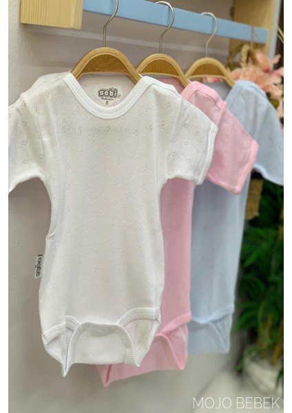 Bebek Jakarlı Kısa Kollu Zıbın 1745 Pembe fırsatları