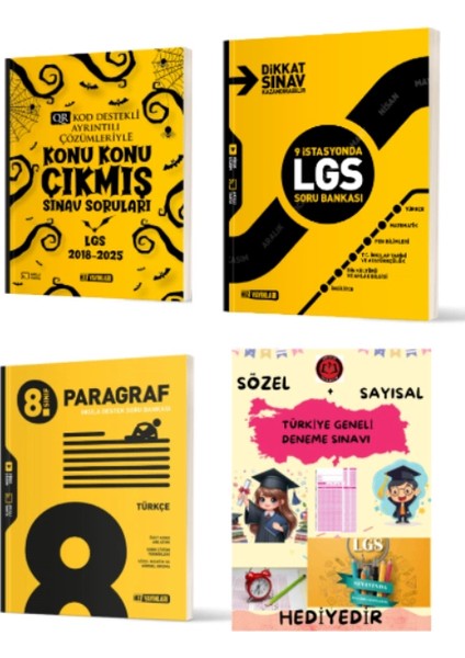 8. Sınıf Konu Konu Çıkmış Sınav Soruları - 9 Istasyonda Lgs Soru Bankası - Paragraf Soru Bankası ve Hediye