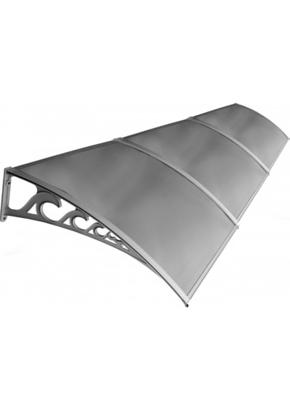 Pratik Sundurma Kapı Pencere Üstü 100X360 cm Gri 6 mm Levhalı