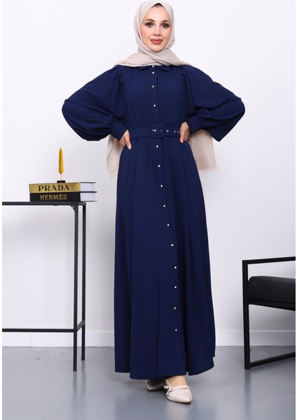 Lacivert Bel Kemerli Elbise fiyatları