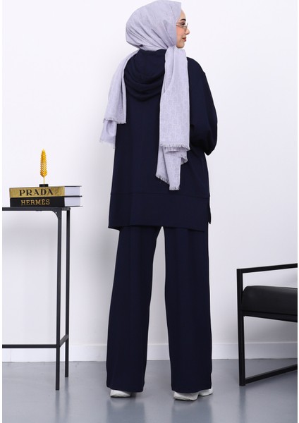 Lacivert Fermuarlı Tunik Pantolonlu Takım fırsatları
