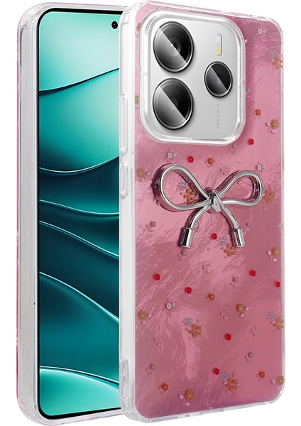 Spia Redmi Note 14 Kılıf Kamera Korumalı Figürlü Spıa Ponti Silikon Kapak - Açık Pembe