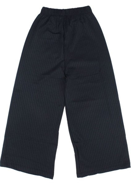 Kız Çocuk Lacivert Fitilli Bol Paça Tayt Pantolon - 1015638 modelleri