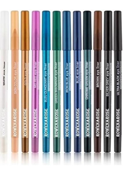 12 Renk Neon Ultra Yağlı Jel Göz Kalemi Renkli Eyeliner