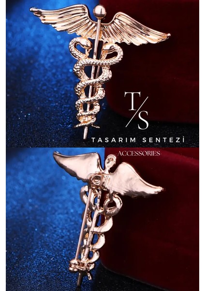 Broş Metal Rozet Sağlık Tıp Sembolü Gold Rose Hekim Doktor Hemşire Yaka Kıyafet Takı Aksesuar indirimleri