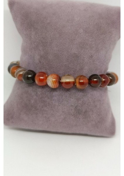 Doğal Taşlı (Akik, Ametist, Sitrin ve Pembe Kuvars) Çakra Bileklik modelleri