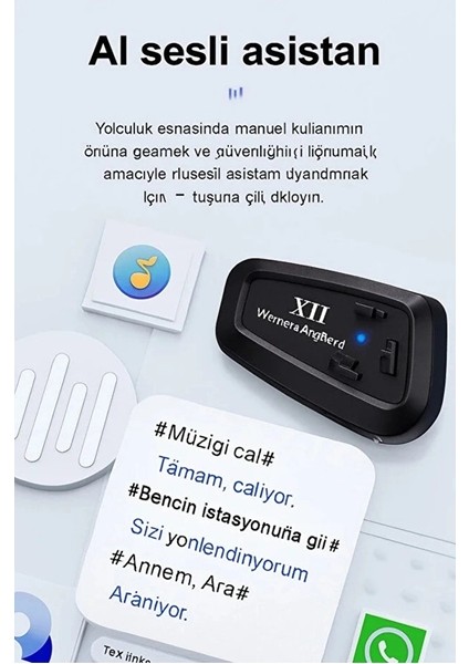 Y11 Bluetooth Kulaklık Mikrofonlu Motosiklet Kulaklığı Intercom Bt 5.3 - Lisinya fırsatları