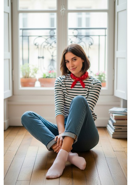 Kadın Bambu Patik Çorap 785 Pembe 6'lı Paket