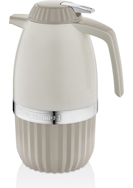 2 Litre Elegant Serisi Cam Termos / Bej | 12 saat sıcak, 24 saat soğuk muhafaza