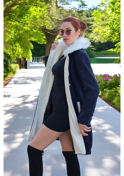 Kaşlık Kaşmir Kaşe Kadın Kaban