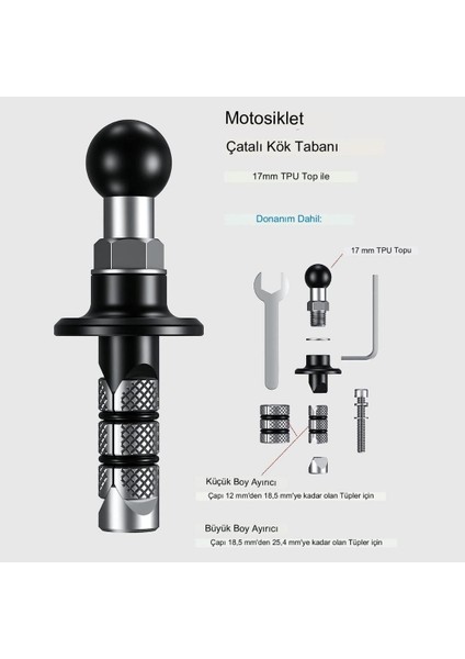 17MM Toplu Motosiklet Çatal Bağlantı Adaptörü indirimleri